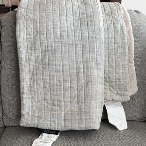 Free with purchase!  Rachel Zoe Soft Gray Quilted euro shams
